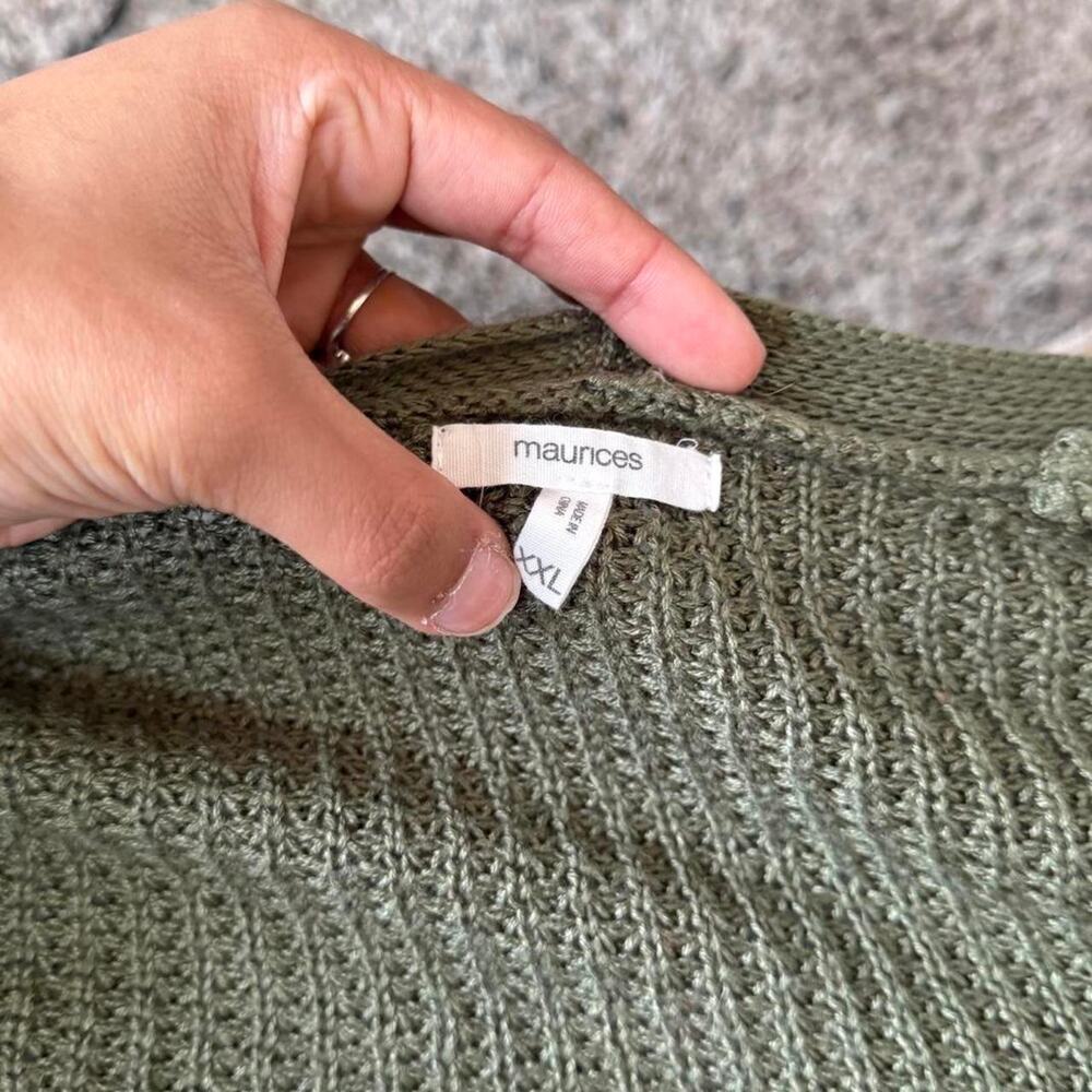 Green Maurice Knit Fall Cardigan - Picture 7 of 7